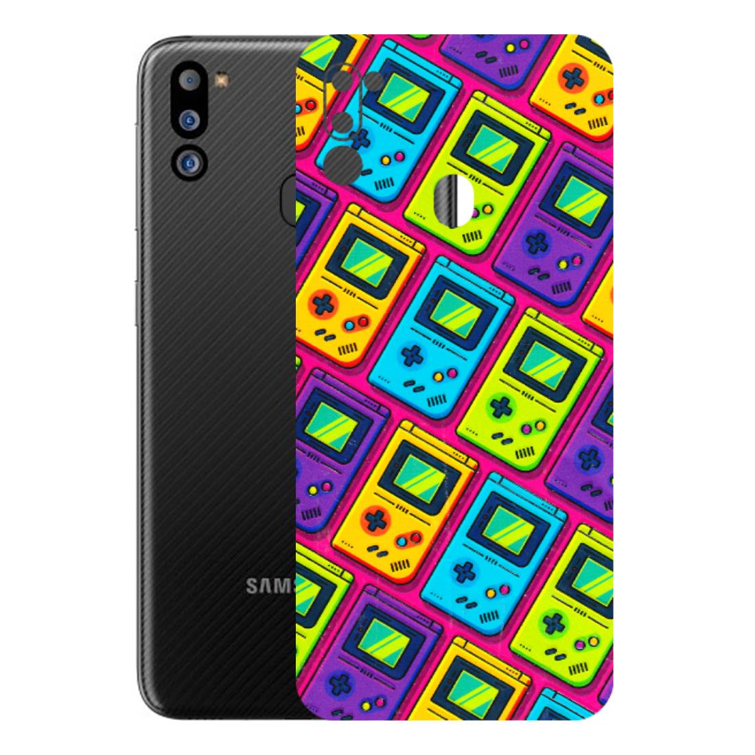 Samsung M/F/Note/Flip and C Phone Skins (All Models) - Gameboy Colourful - 3D Embossed Finish (L-266) Samsung Galaxy M21 2021