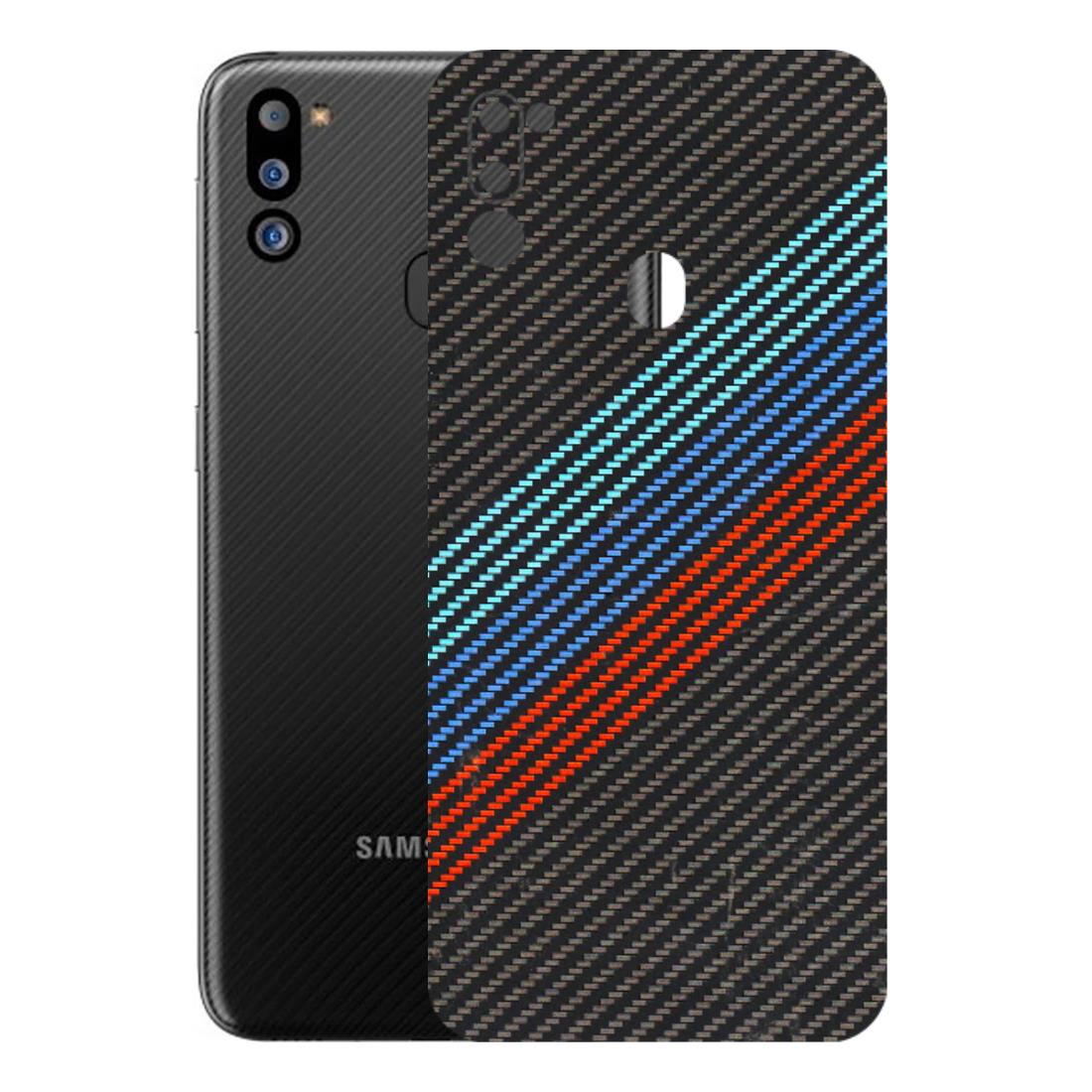 Samsung M/F/Note/Flip and C Phone Skins (All Models) - Carbon BM - 3D Embossed Finish (L-302) Samsung Galaxy M21 2021