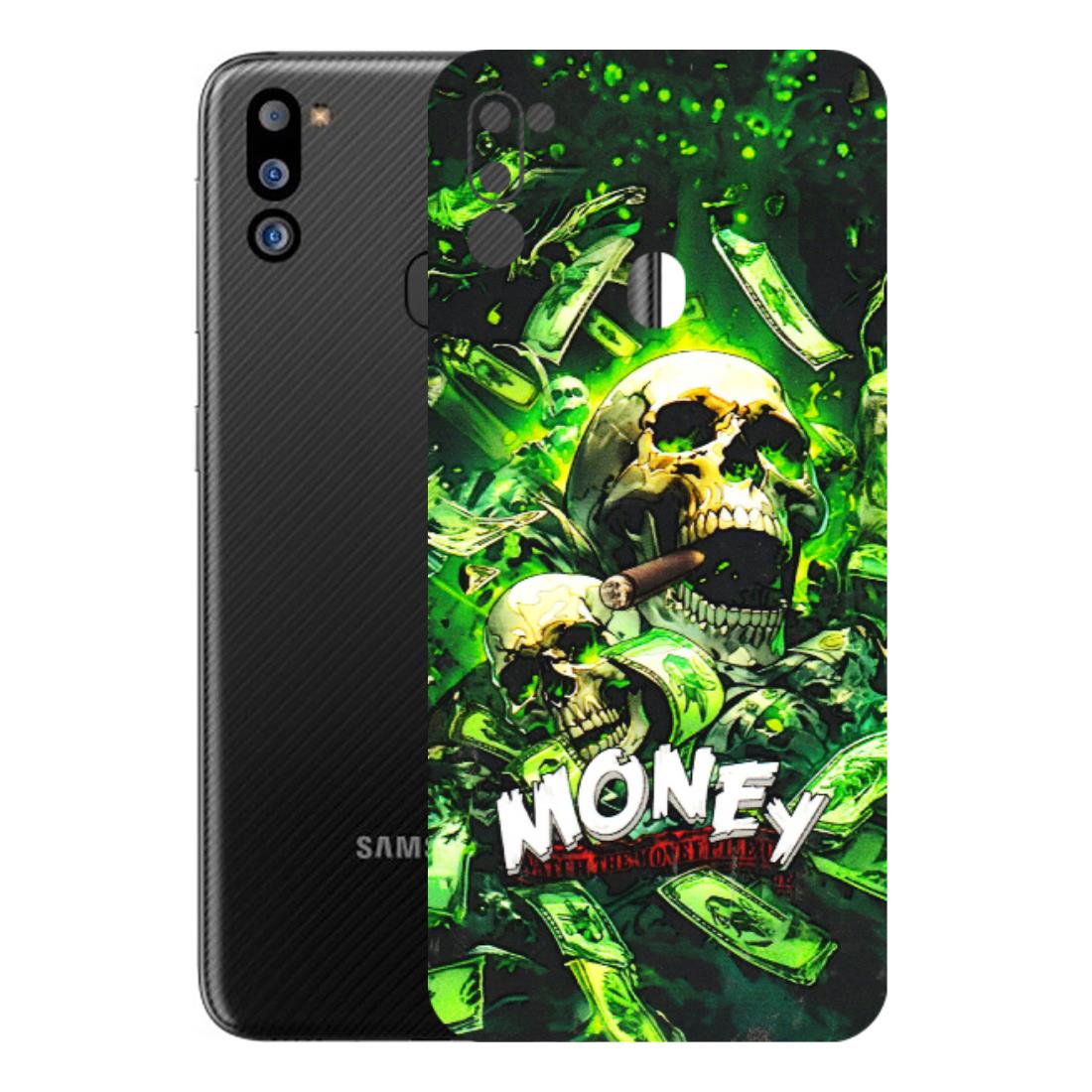 Samsung M/F/Note/Flip and C Phone Skins (All Models) - Skull Money - 3D Embossed Finish (L-303) Samsung Galaxy M21 2021