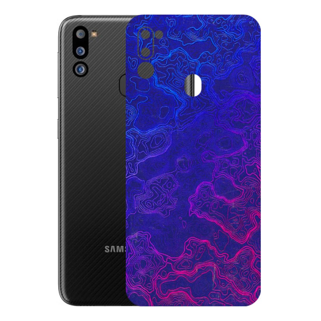 Samsung M/F/Note/Flip and C Phone Skins (All Models) - Purple Ripples Swirl - 3D Embossed Finish (L-314) Samsung Galaxy M21 2021