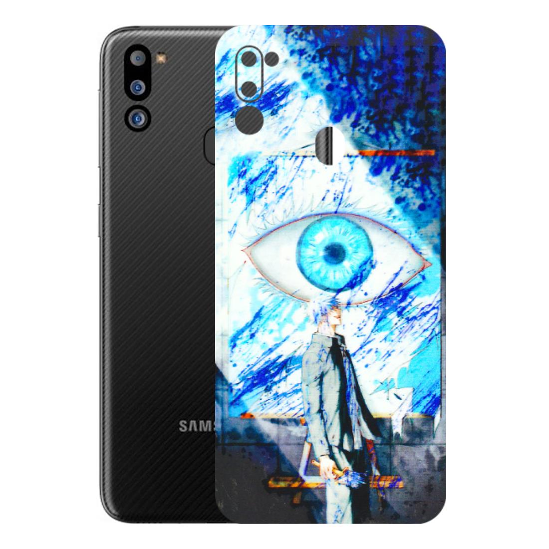 Samsung M/F/Note/Flip and C Phone Skins (All Models) - Anime Sea Blue Eye - 3D Embossed Finish (L-318) Samsung Galaxy M21 2021