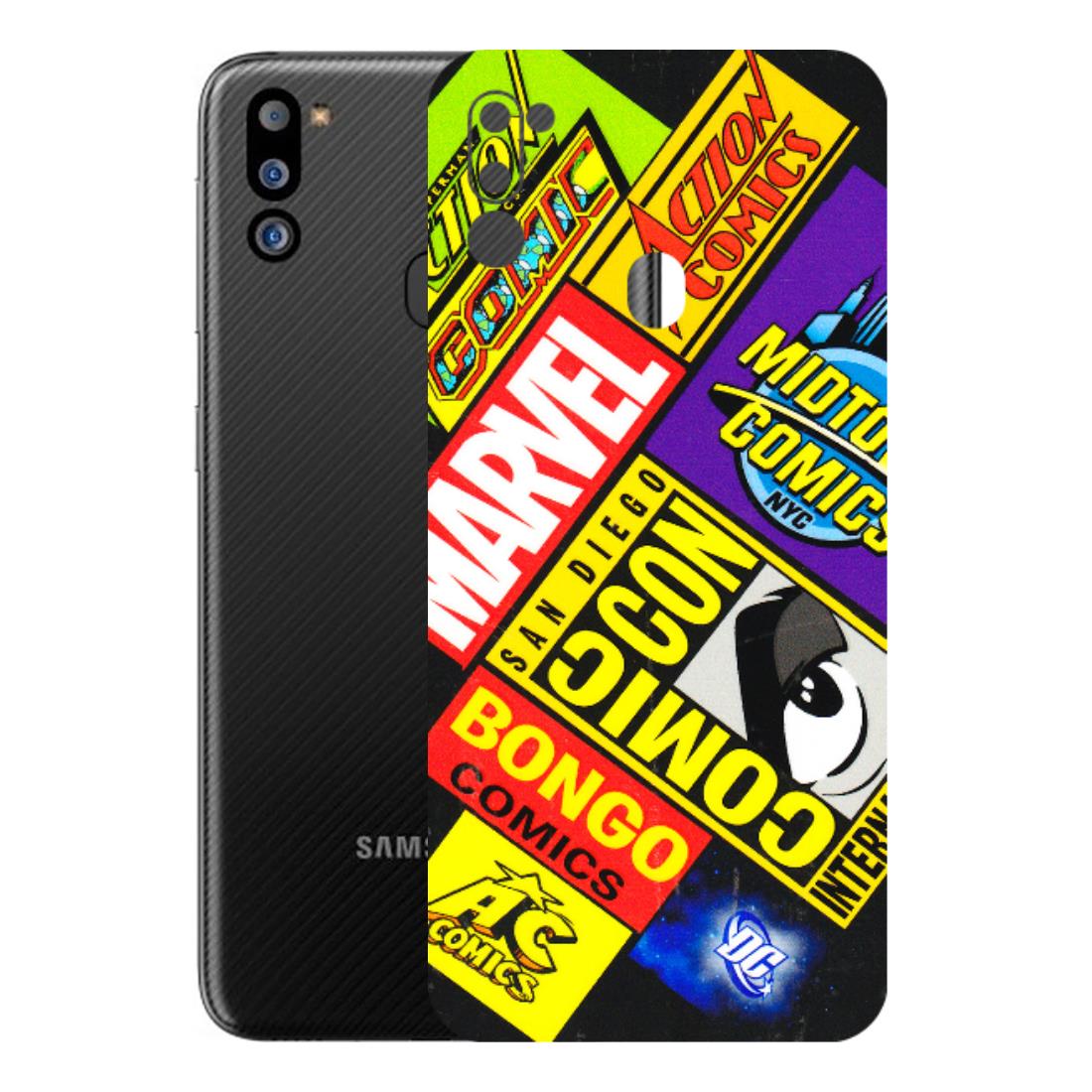 Samsung M/F/Note/Flip and C Phone Skins (All Models) - Bongo Comic Con - 3D Embossed Finish (L-325) Samsung Galaxy M21 2021