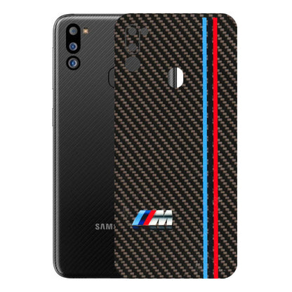 Samsung M/F/Note/Flip and C Phone Skins (All Models) - BM Carbon Fiber Feels - 3D Embossed Finish (L-38) Samsung Galaxy M21 2021