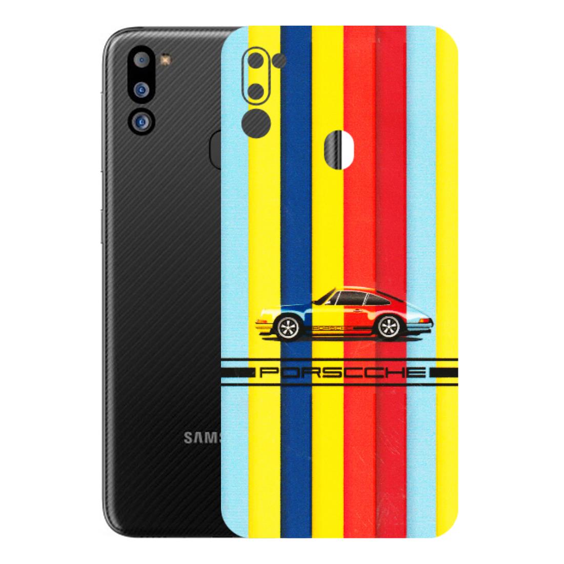 Samsung M/F/Note/Flip and C Phone Skins (All Models) - Multicolour Porche - 3D Embossed Finish (L-39) Samsung Galaxy M21 2021