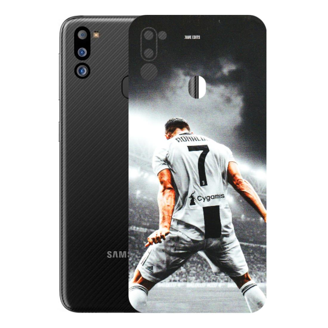 Samsung M/F/Note/Flip and C Phone Skins (All Models) - Ronaldo CR7 Crazy - 3D Embossed Finish (L-44) Samsung Galaxy M21 2021
