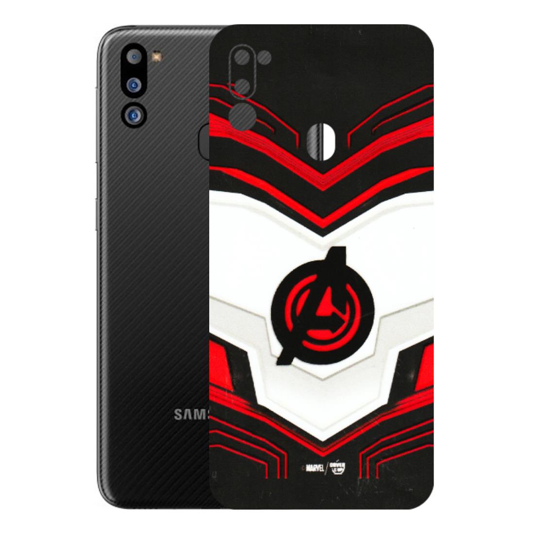 Samsung M/F/Note/Flip and C Phone Skins (All Models) - Avengers Logo - 3D Embossed Finish (L-55) Samsung Galaxy M21 2021