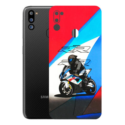 Samsung M/F/Note/Flip and C Phone Skins (All Models) - Bikers Love - 3D Embossed Finish (L-58) Samsung Galaxy M21 2021