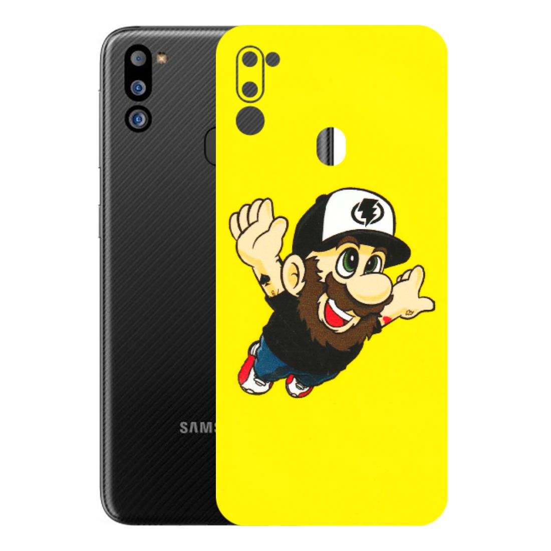 Samsung M/F/Note/Flip and C Phone Skins (All Models) - Flying Beardo - 3D Embossed Finish (L-60) Samsung Galaxy M21 2021