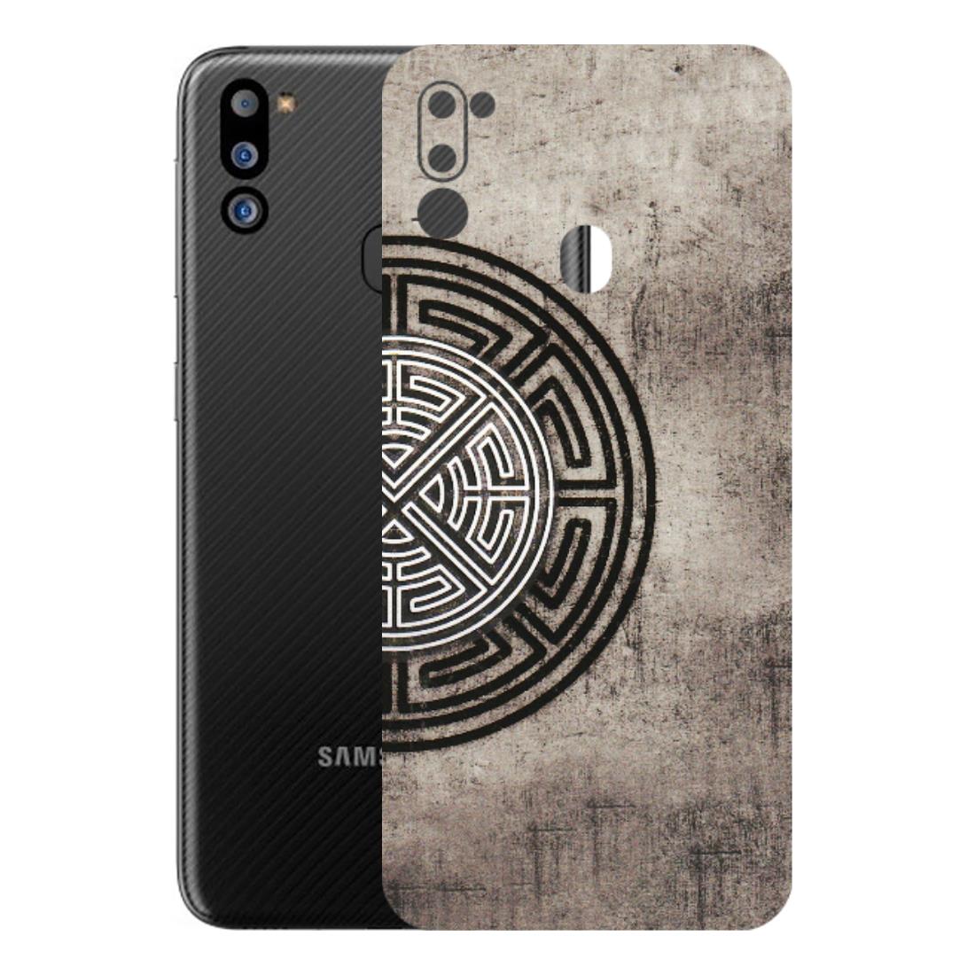Samsung M/F/Note/Flip and C Phone Skins (All Models) - Mysterious Circular Design - 3D Embossed Finish (L-63) Samsung Galaxy M21 2021