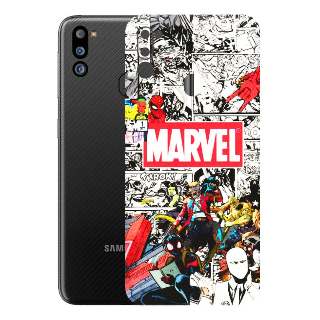 Samsung M/F/Note/Flip and C Phone Skins (All Models) - Marvel Colorful Comic - 3D Embossed Finish (L-64) Samsung Galaxy M21 2021
