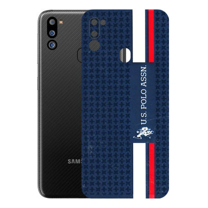 Samsung M/F/Note/Flip and C Phone Skins (All Models) - US POLO Designer Brand - 3D Embossed Finish (L-65) Samsung Galaxy M21 2021