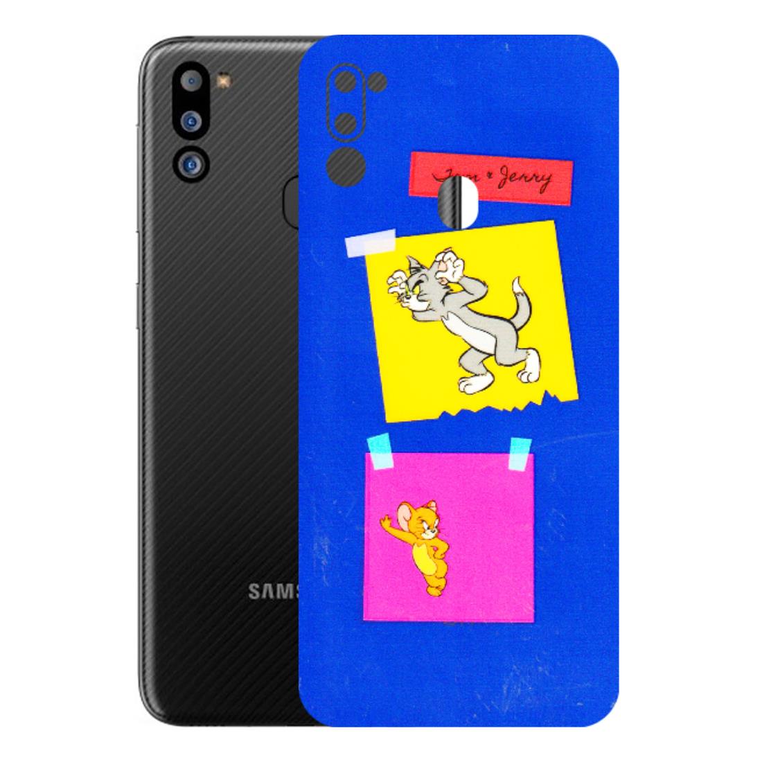 Samsung M/F/Note/Flip and C Phone Skins (All Models) - Tom N Jerry Sticky Notes - 3D Embossed Finish (L-88) Samsung Galaxy M21 2021