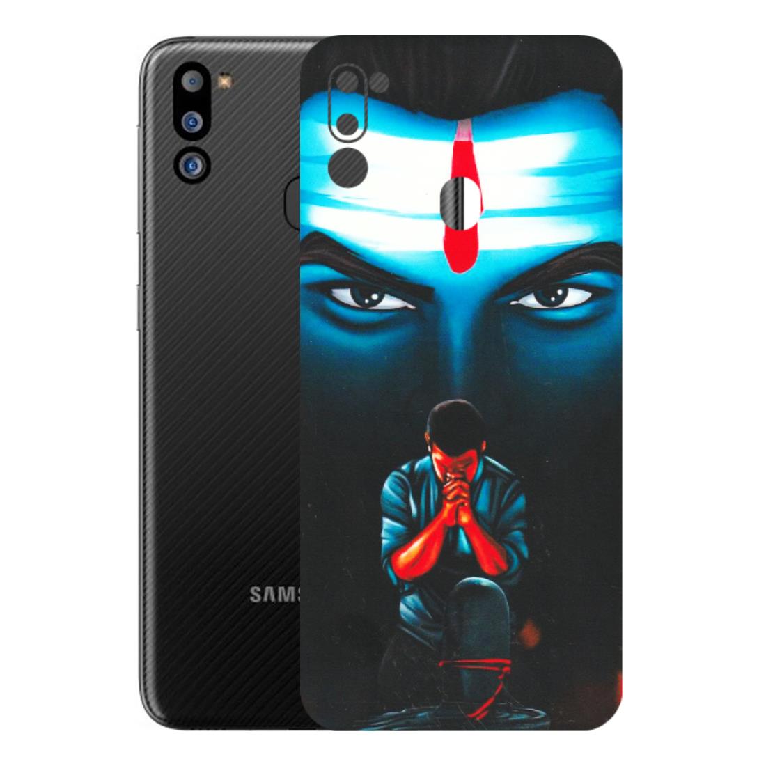 Samsung M/F/Note/Flip and C Phone Skins (All Models) - Mahakal Bhakt - Matte Finish (M-112) Samsung Galaxy M21 2021
