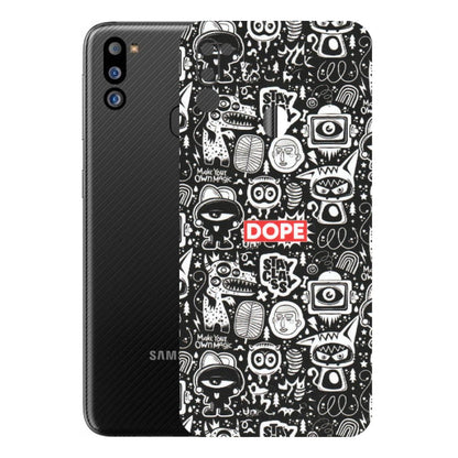 Samsung M/F/Note/Flip and C Phone Skins (All Models) - Dope Stay Classy Black Doodles - Matte Finish (M-126) Samsung Galaxy M21 2021