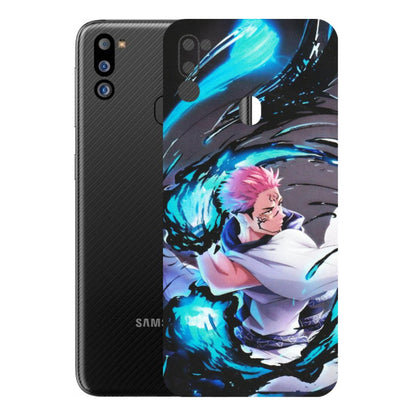 Samsung M/F/Note/Flip and C Phone Skins (All Models) - New Jujutsu Kaisen Grey Blue Anime - Matte Finish (M-127) Samsung Galaxy M21 2021