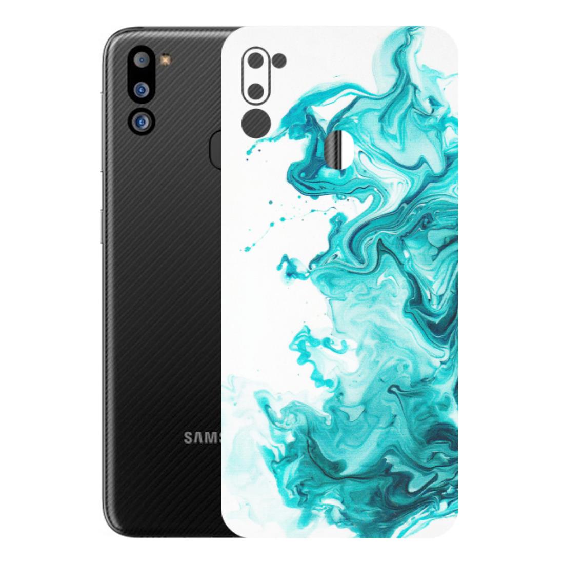 Samsung M/F/Note/Flip and C Phone Skins (All Models) - Sky Blue Abstract Colour - Matte Finish (M-146) Samsung Galaxy M21 2021