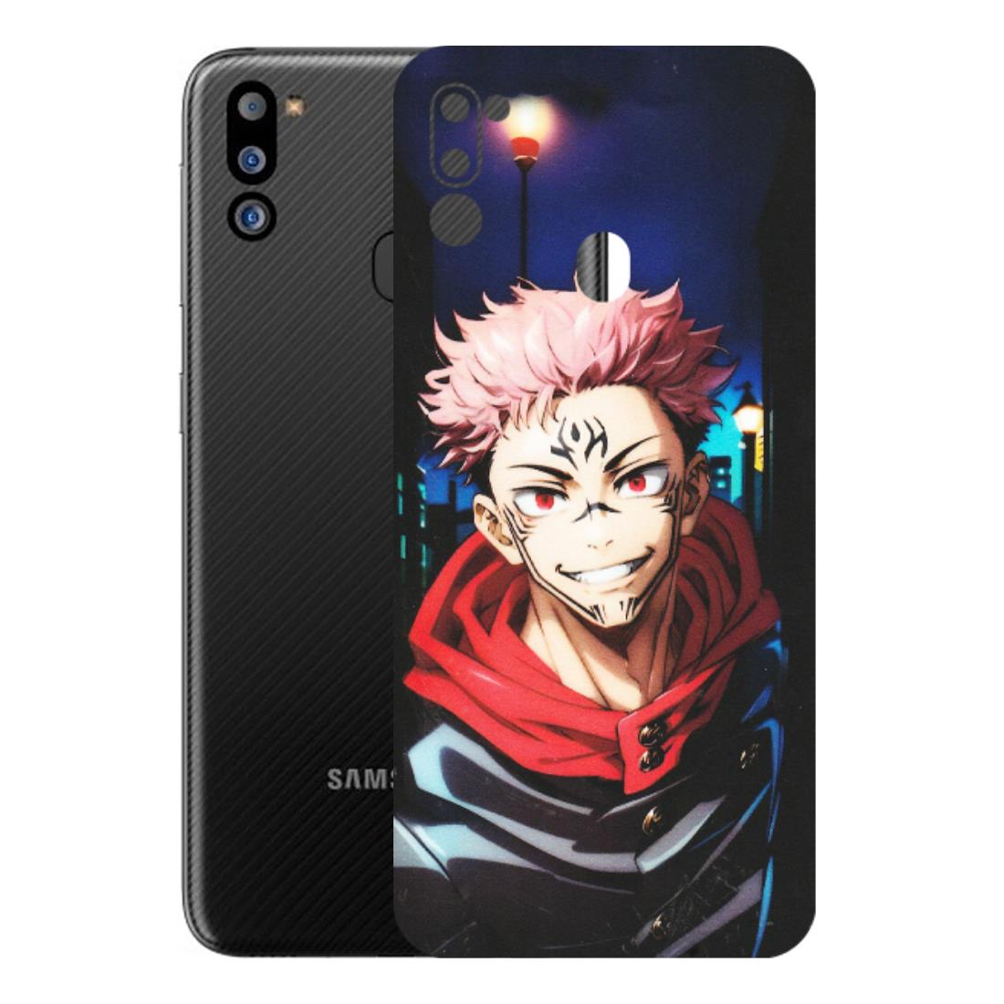 Samsung M/F/Note/Flip and C Phone Skins (All Models) - Yuji Itadori Funny Face Anime - Matte Finish (M-152) Samsung Galaxy M21 2021