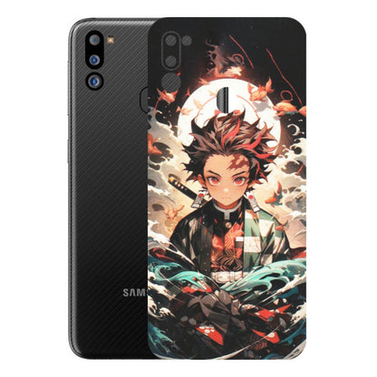 Samsung M/F/Note/Flip and C Phone Skins (All Models) - Tanjiro Demon Slayer Anime - Matte Finish (M-158) Samsung Galaxy M21 2021