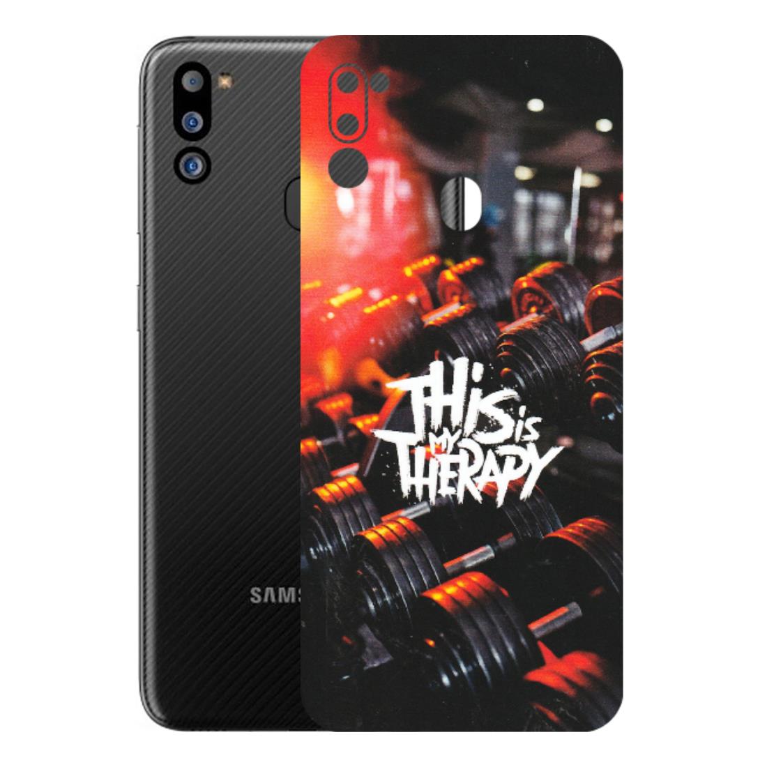 Samsung M/F/Note/Flip and C Phone Skins (All Models) - GYM Lover Therapy - Matte Finish (M-160) Samsung Galaxy M21 2021