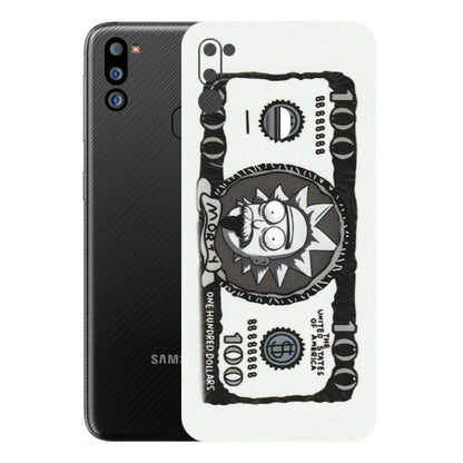 Samsung M/F/Note/Flip and C Phone Skins (All Models) - Rick And Morty Hundred Dollar Anime - Matte Finish (M-161) Samsung Galaxy M21 2021