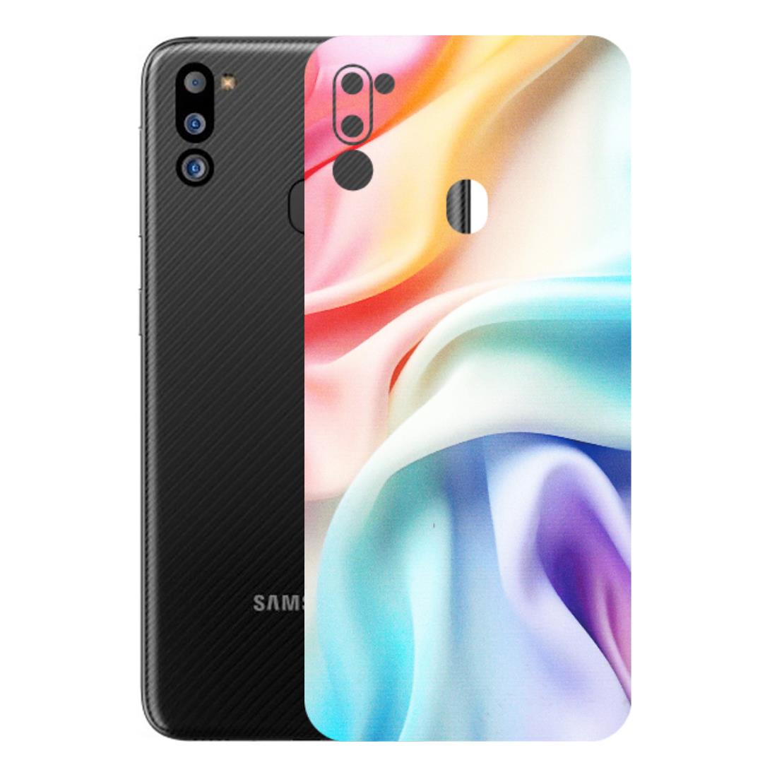 Samsung M/F/Note/Flip and C Phone Skins (All Models) - Colourful Silk Cloth - Matte Finish (M-165) Samsung Galaxy M21 2021
