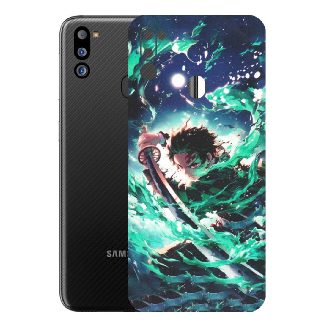 Samsung M/F/Note/Flip and C Phone Skins (All Models) - Sword Fighter Anime - Matte Finish (M-29) Samsung Galaxy M21 2021