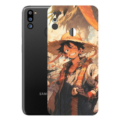 Samsung M/F/Note/Flip and C Phone Skins (All Models) - Anime Character Smile - Matte Finish (M-33) Samsung Galaxy M21 2021