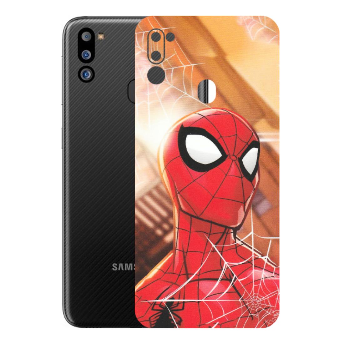 Samsung M/F/Note/Flip and C Phone Skins (All Models) - Spiderman Face New - Matte Finish (M-41) Samsung Galaxy M21 2021