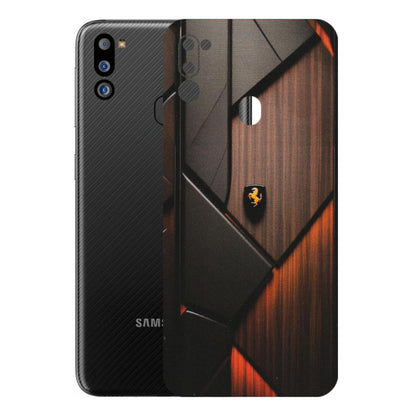 Samsung M/F/Note/Flip and C Phone Skins (All Models) - Lambo Beauty Wood Pattern Sober - Matte Finish (M-51) Samsung Galaxy M21 2021