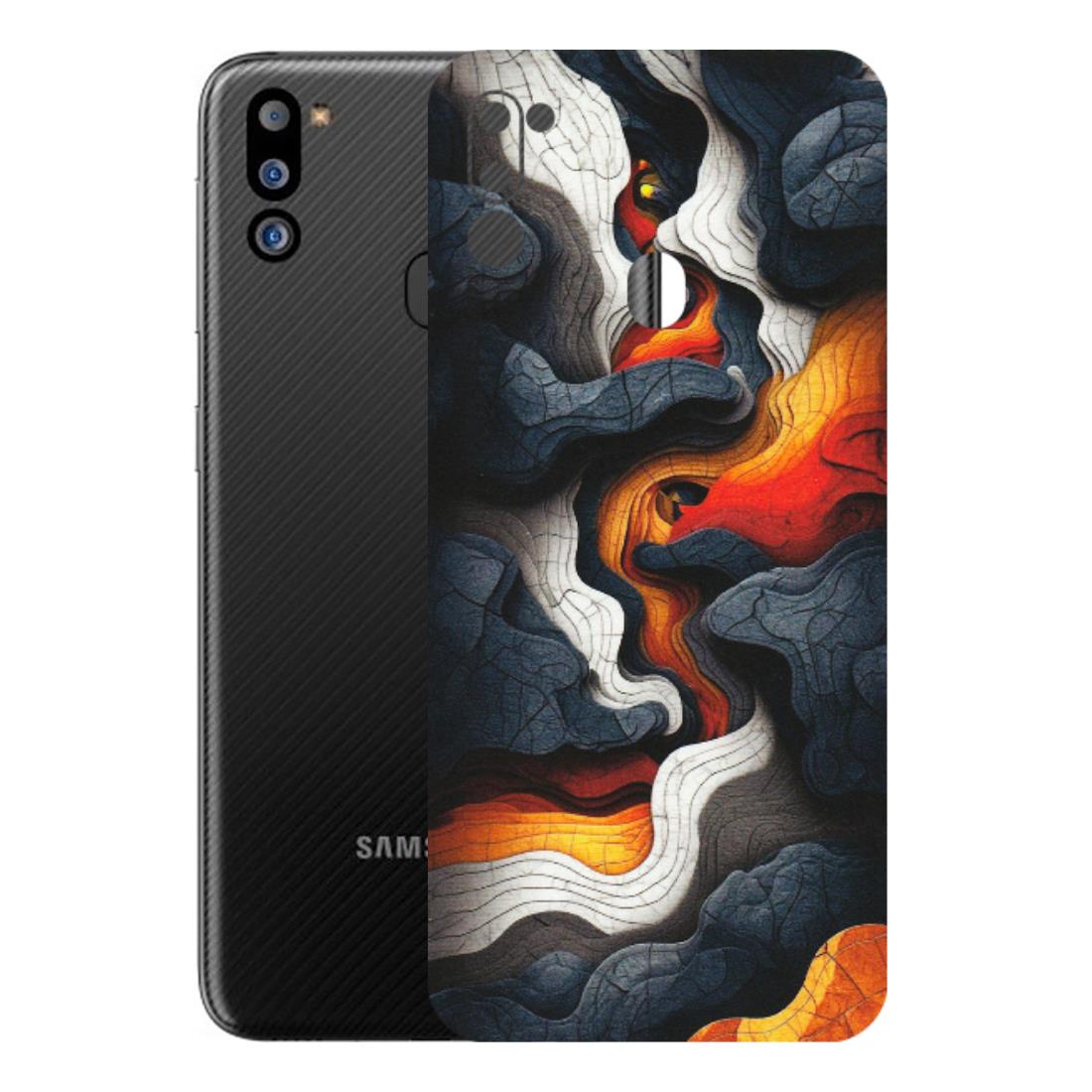 Samsung M/F/Note/Flip and C Phone Skins (All Models) - Abstract Volcanic Layers - Matte Finish (M-52) Samsung Galaxy M21 2021