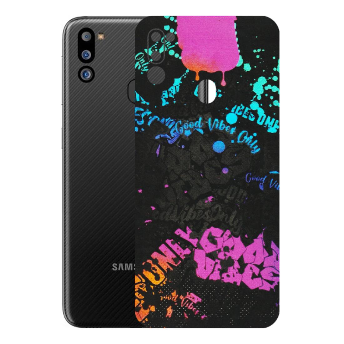 Samsung M/F/Note/Flip and C Phone Skins (All Models) - Majestic Black Vibes - Matte Finish (M-62) Samsung Galaxy M21 2021