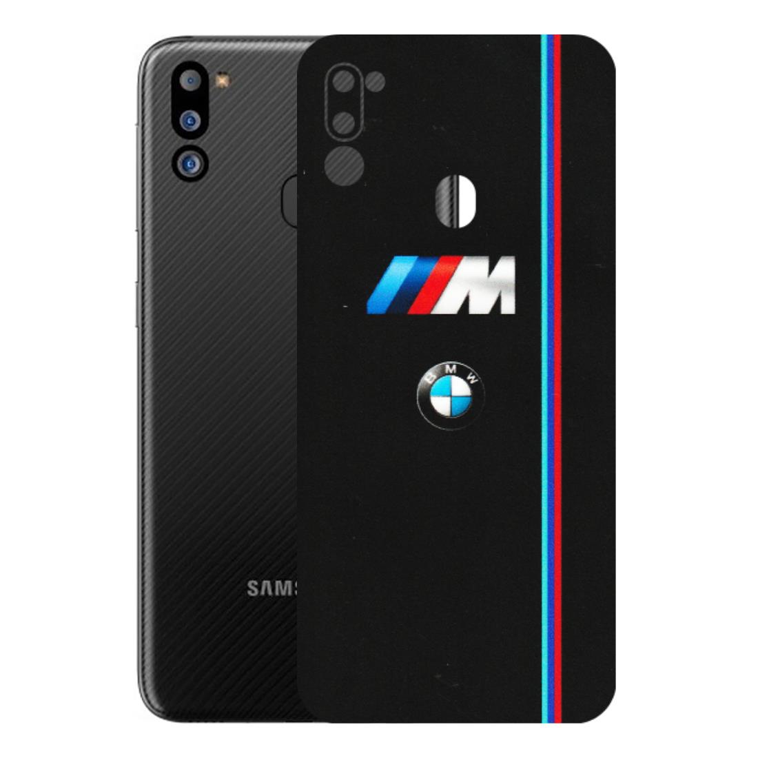 Samsung M/F/Note/Flip and C Phone Skins (All Models) - Styling With Black BMW - Matte Finish (M-74) Samsung Galaxy M21 2021