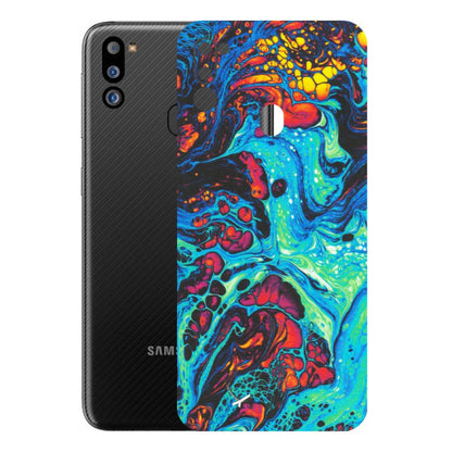 Samsung M/F/Note/Flip and C Phone Skins (All Models) - Majestic Galactic Marbel - Matte Finish (M-85) Samsung Galaxy M21 2021