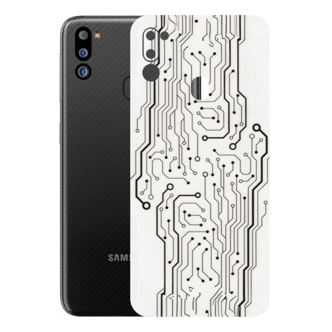 Samsung M/F/Note/Flip and C Phone Skins (All Models) - Tech Circuits - Transparent Finish (T-03) Samsung Galaxy M21 2021