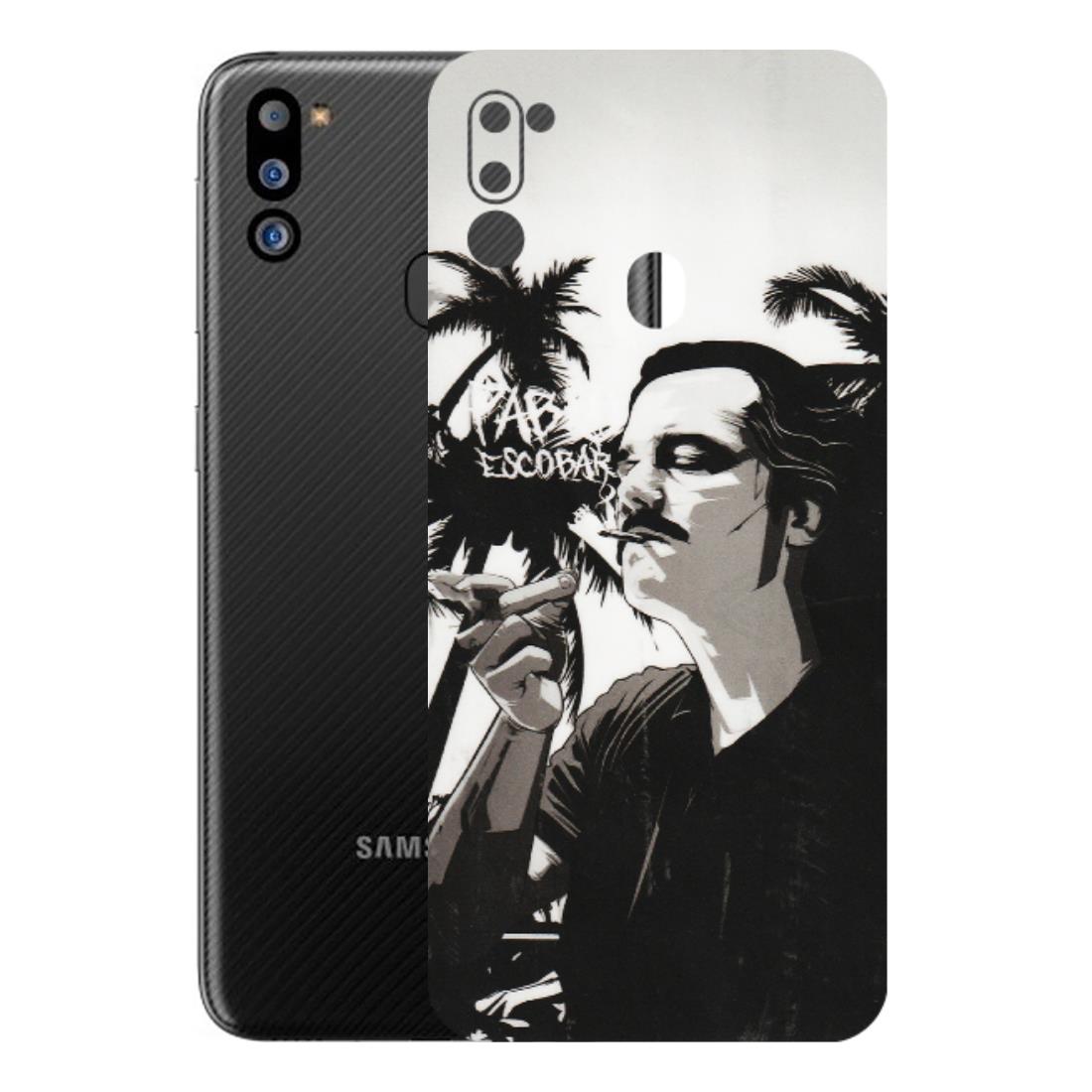 Samsung M/F/Note/Flip and C Phone Skins (All Models) - Pab Escobar - Transparent Finish (T-05) Samsung Galaxy M21 2021