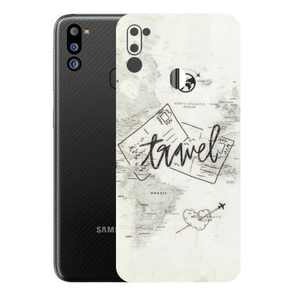 Samsung M/F/Note/Flip and C Phone Skins (All Models) - Travel Ticket - Transparent Finish (T-06) Samsung Galaxy M21 2021