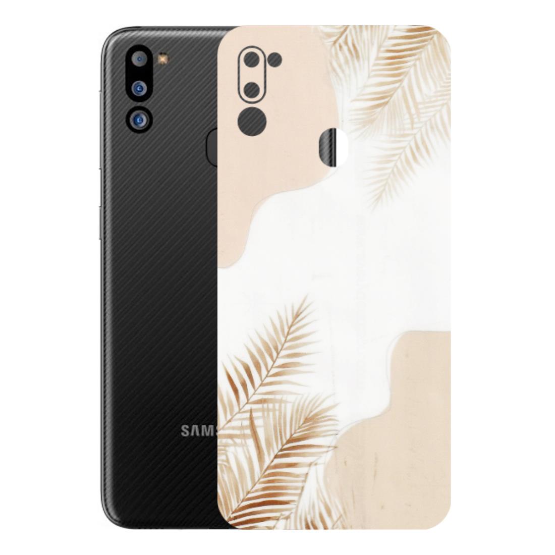 Samsung M/F/Note/Flip and C Phone Skins (All Models) - Gold Petals Abstract - Transparent Finish (T-08) Samsung Galaxy M21 2021