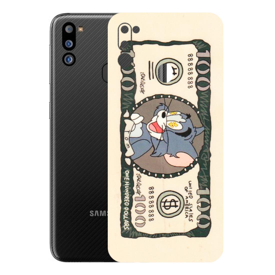 Samsung M/F/Note/Flip and C Phone Skins (All Models) - One Hundred Dollar Tom - Transparent Finish (T-16) Samsung Galaxy M21 2021