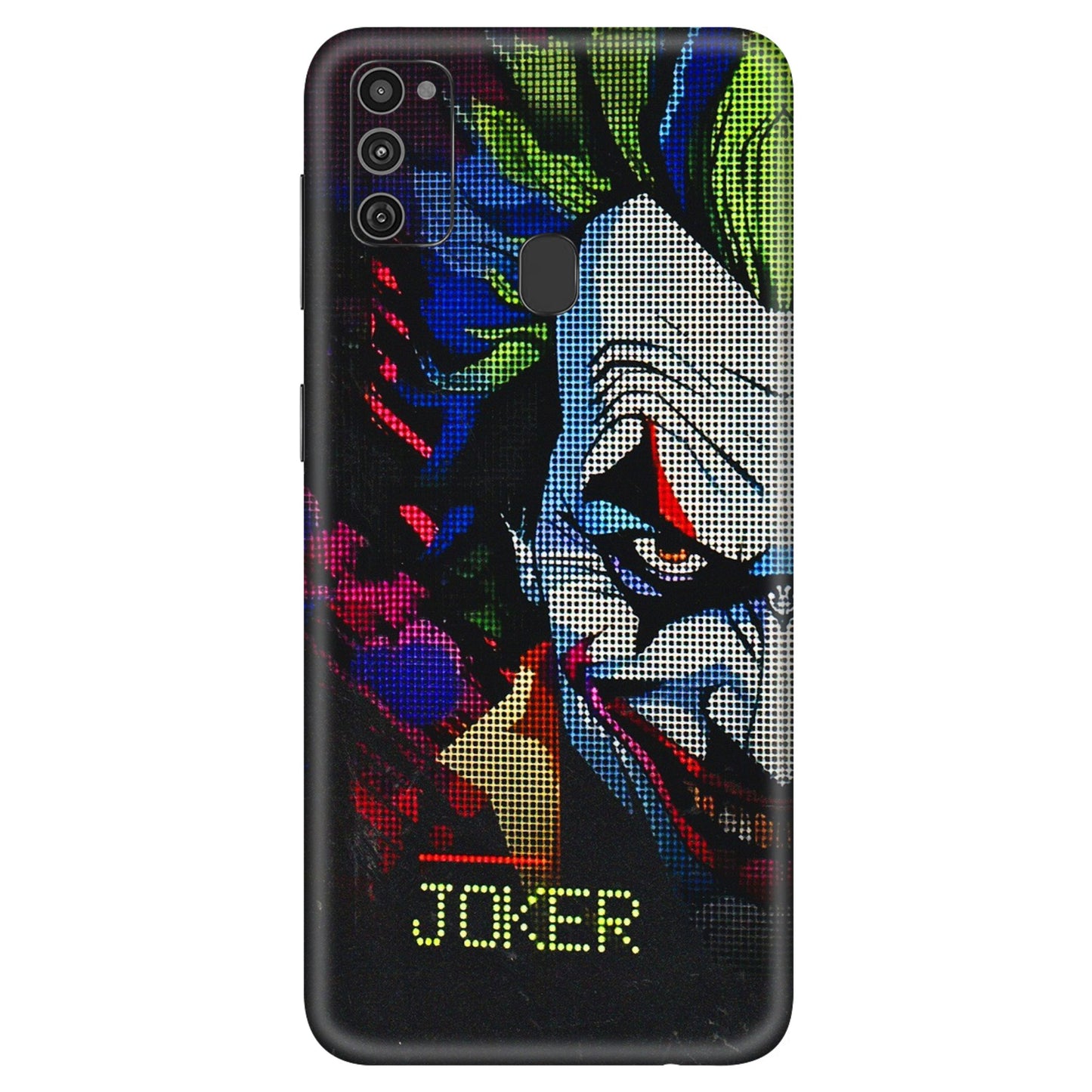Samsung M/F/Note/Flip and C Phone Skins (All Models) - Joker Dot Matrix - 3D Embossed Finish (L-08) Samsung Galaxy M21
