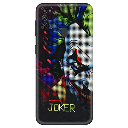Samsung M/F/Note/Flip and C Phone Skins (All Models) - Joker Dot Matrix - 3D Embossed Finish (L-08) Samsung Galaxy M21