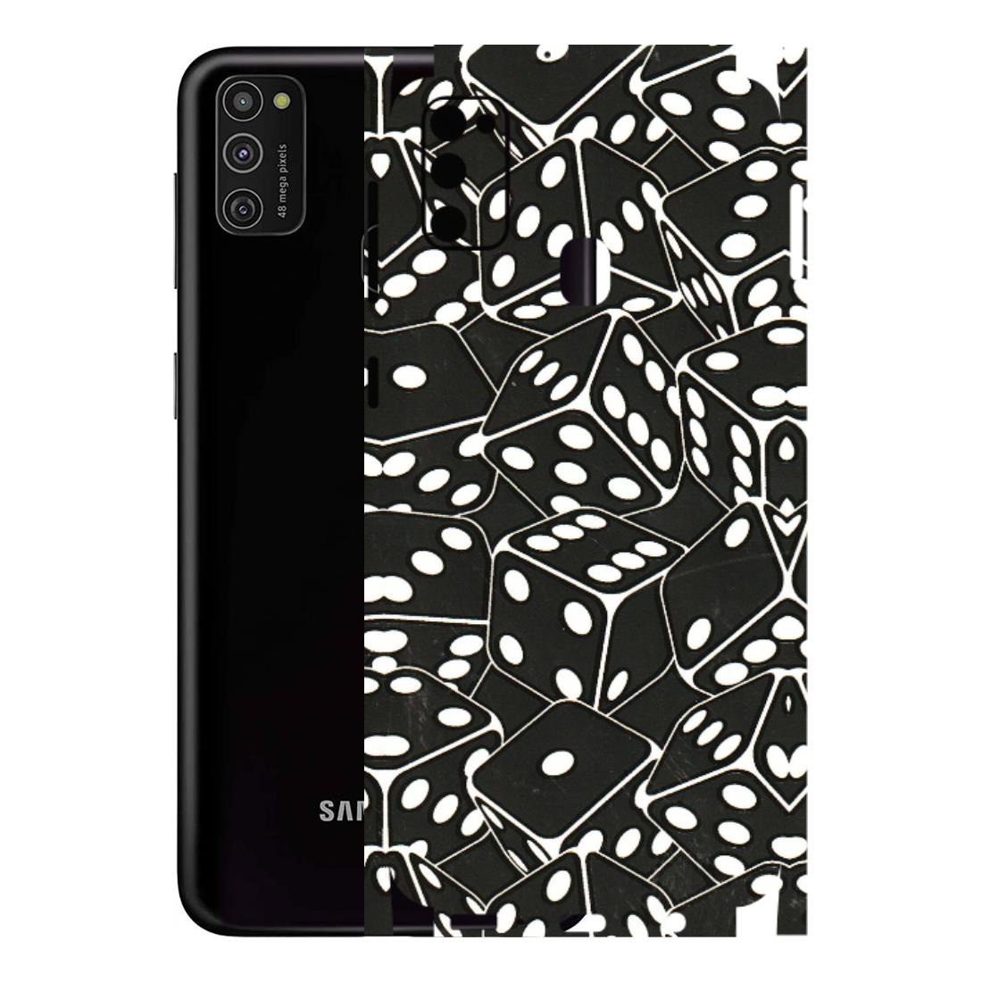 Samsung M/F/Note/Flip and C Phone Skins (All Models) - Big Black Dices - 3D Embossed Finish (L-106) Samsung Galaxy M21