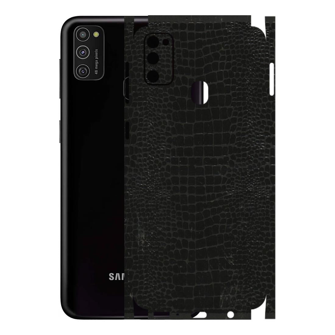 Samsung M/F/Note/Flip and C Phone Skins (All Models) - Snake Leather Black - 3D Embossed Finish (L-107) Samsung Galaxy M21