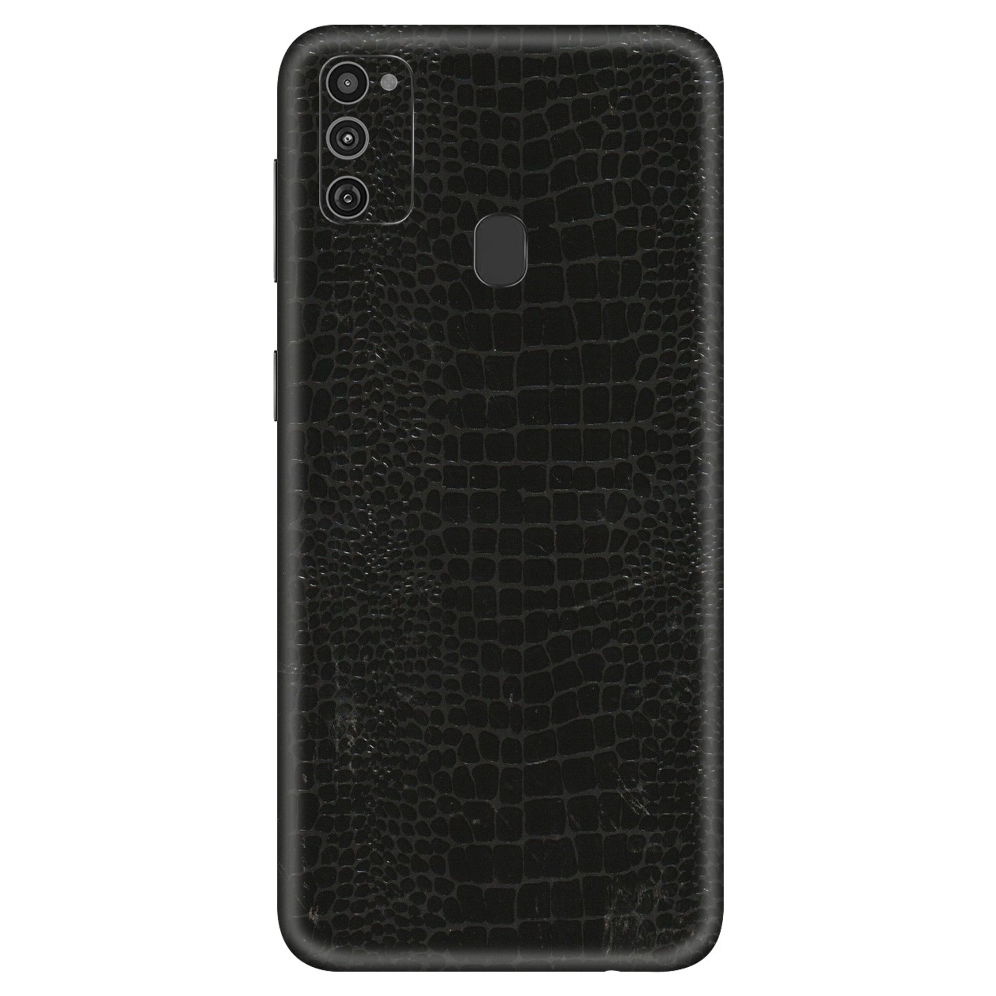 Samsung M/F/Note/Flip and C Phone Skins (All Models) - Snake Leather Black - 3D Embossed Finish (L-107) Samsung Galaxy M21