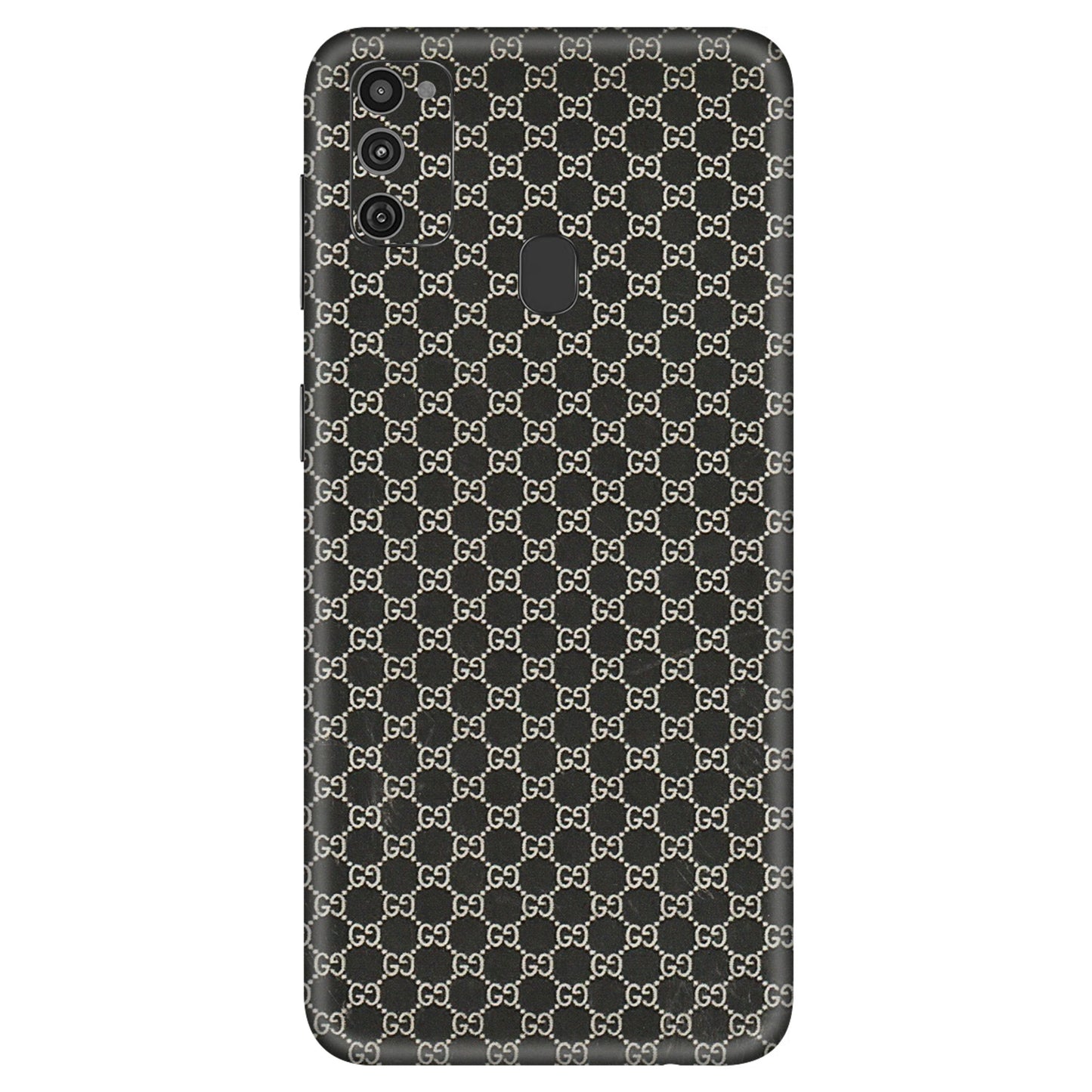 Samsung M/F/Note/Flip and C Phone Skins (All Models) - Black G Print - 3D Embossed Finish (L-109) Samsung Galaxy M21