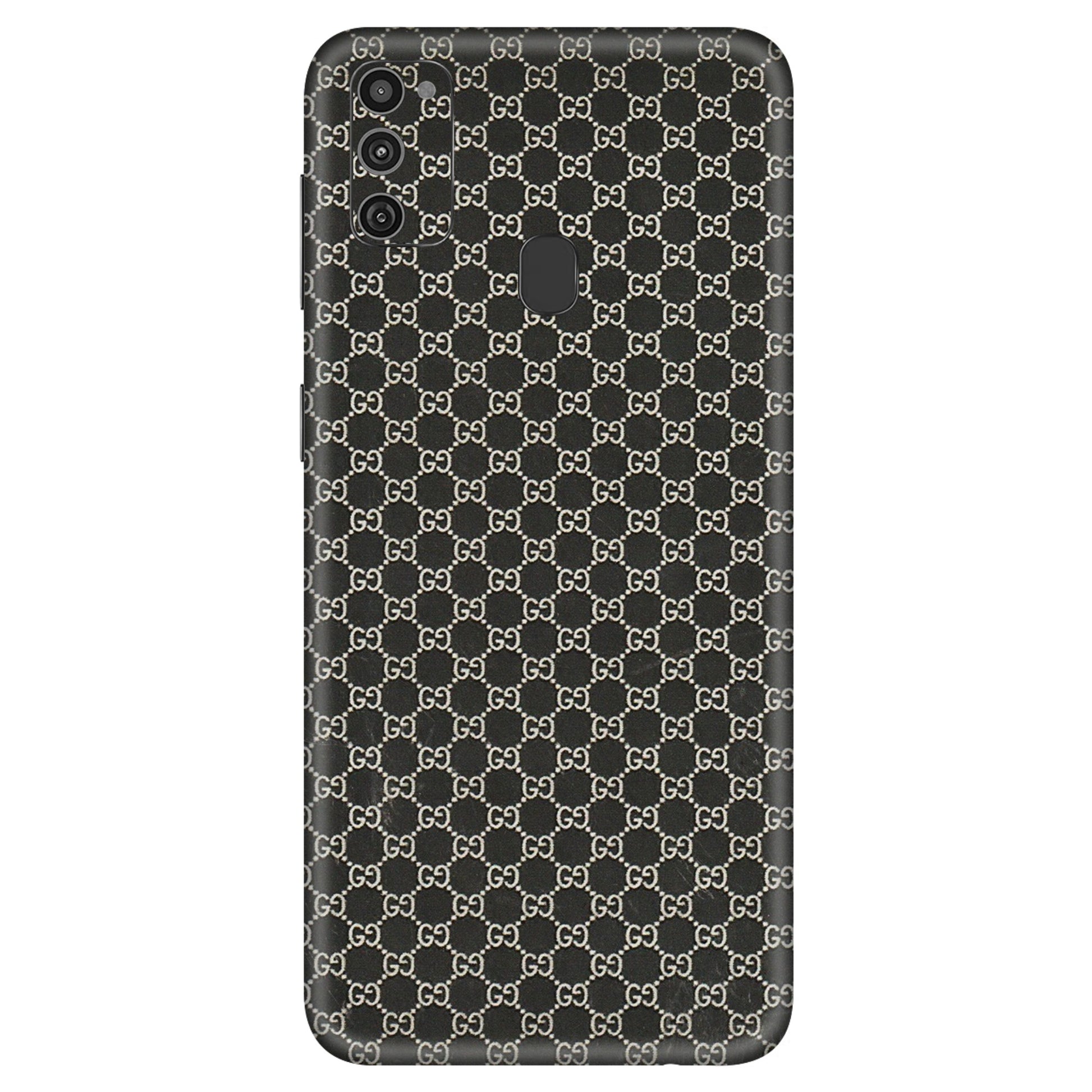 Samsung M/F/Note/Flip and C Phone Skins (All Models) - Black G Print - 3D Embossed Finish (L-109) Samsung Galaxy M21