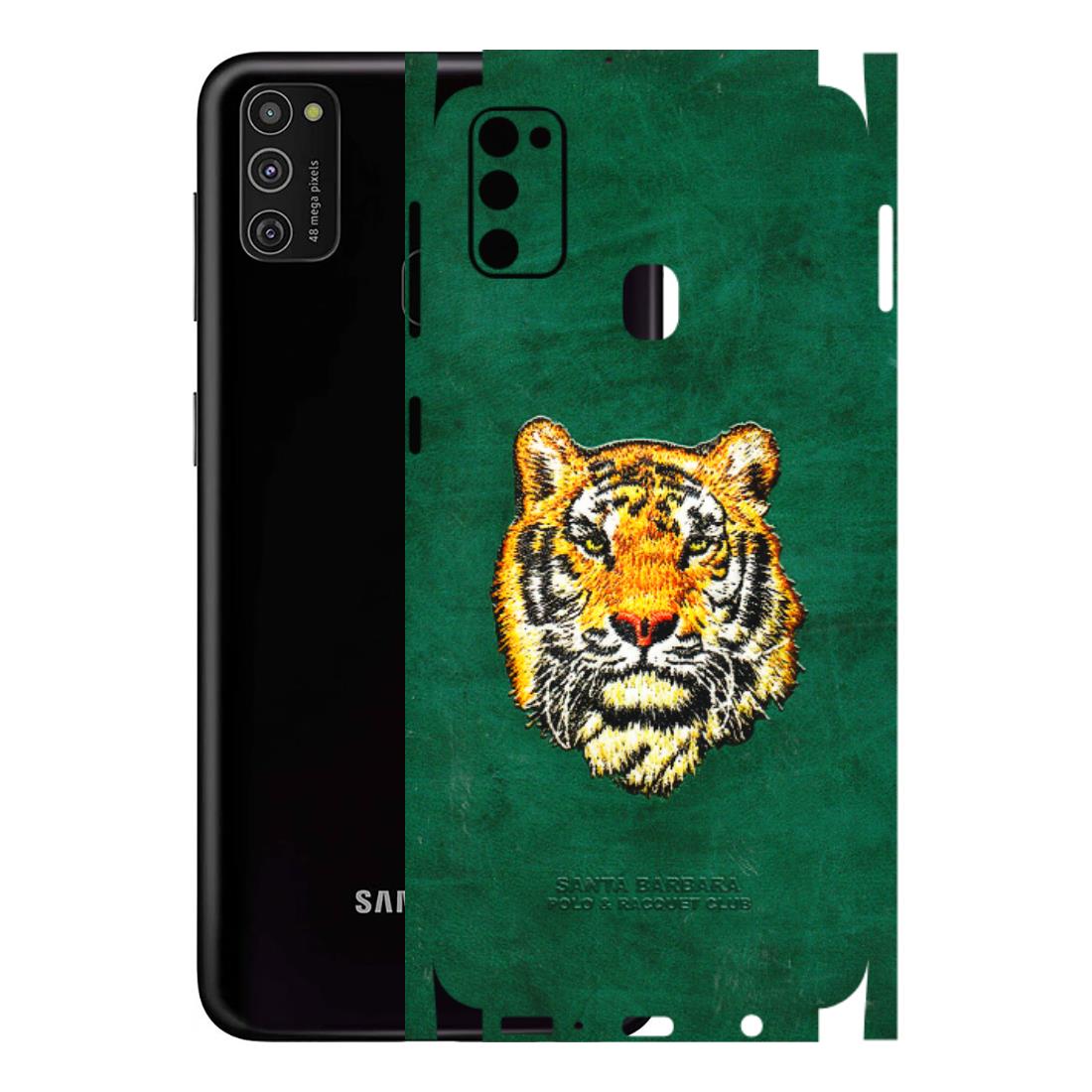 Samsung M/F/Note/Flip and C Phone Skins (All Models) - Leather Feel Tiger - 3D Embossed Finish (L-111) Samsung Galaxy M21