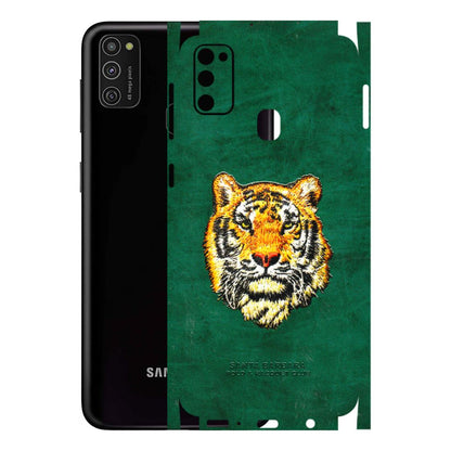 Samsung M/F/Note/Flip and C Phone Skins (All Models) - Leather Feel Tiger - 3D Embossed Finish (L-111) Samsung Galaxy M21