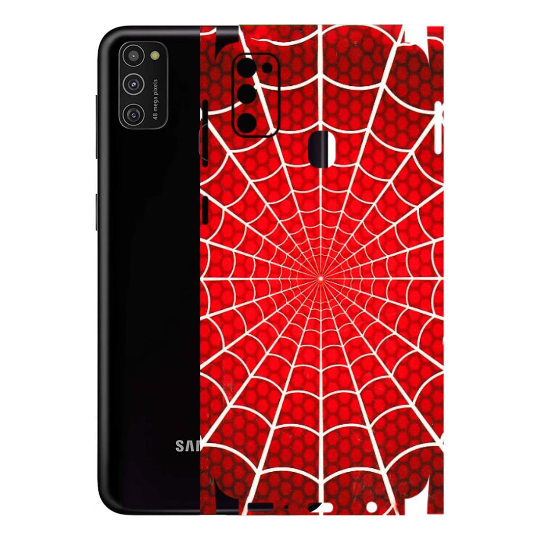 Samsung M/F/Note/Flip and C Phone Skins (All Models) - Classic Spidey Web - 3D Embossed Finish (L-115) Samsung Galaxy M21