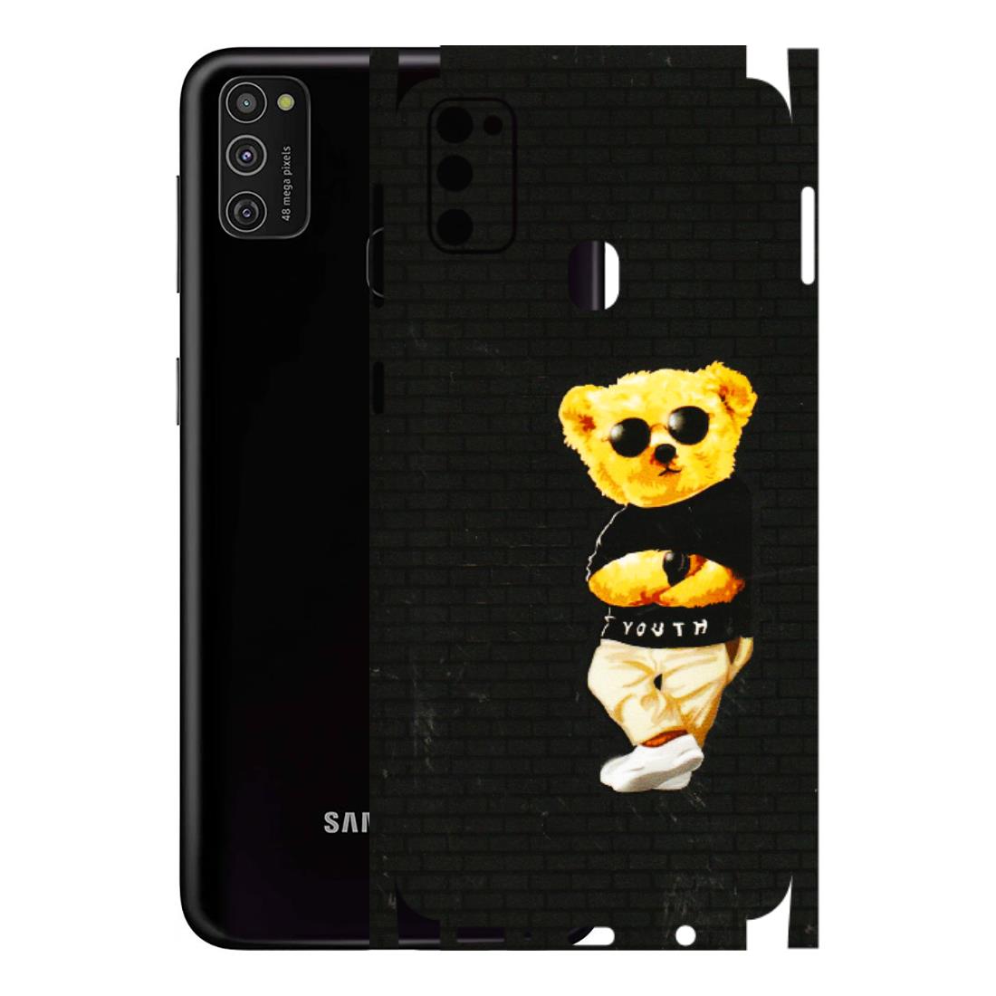 Samsung M/F/Note/Flip and C Phone Skins (All Models) - Classy Teddy Bear - 3D Embossed Finish (L-116) Samsung Galaxy M21