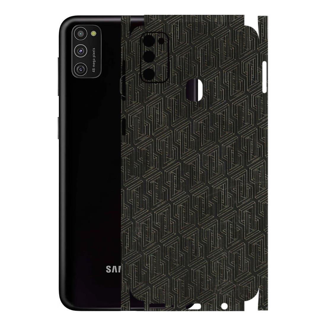 Samsung M/F/Note/Flip and C Phone Skins (All Models) - Black Abstract Pattern - 3D Embossed Finish (L-117) Samsung Galaxy M21